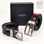 Tod's Reversible Leather Belt Set
